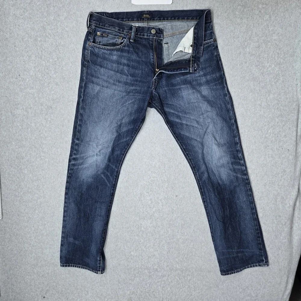 Polo‎ Ralph Lauren Men Jeans 34X32 Blue Denim Hampton Relaxed Straight